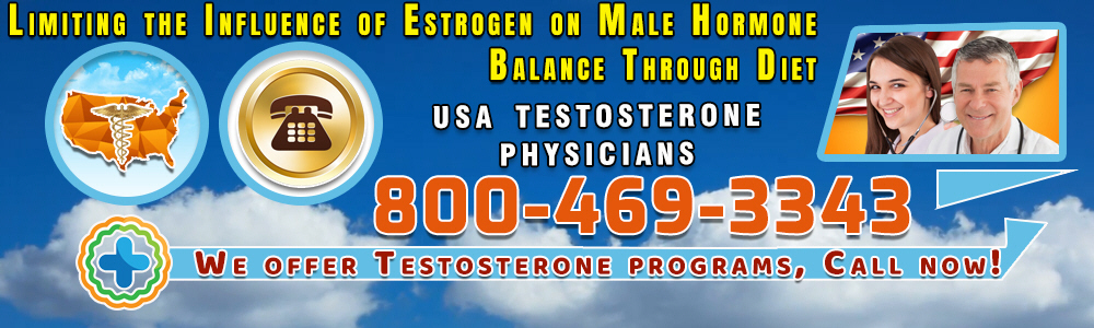 limiting the influence of estrogen on male hormone balance through diet