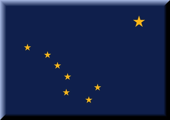 Alaska state flag, medical clinics