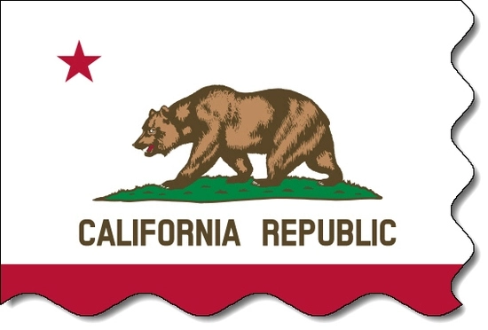 California state flag, medical clinics