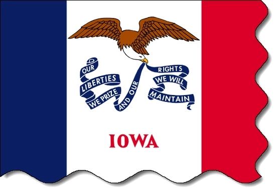 Iowa state flag, medical clinics