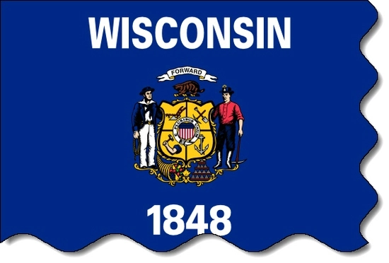 Wisconsin state flag, medical clinics