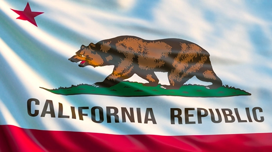 California state flag, medical clinics