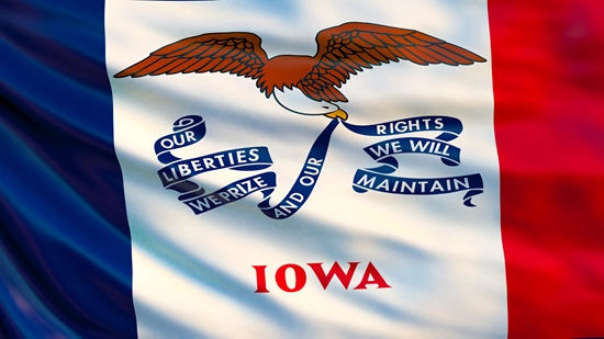 Iowa state flag, medical clinics