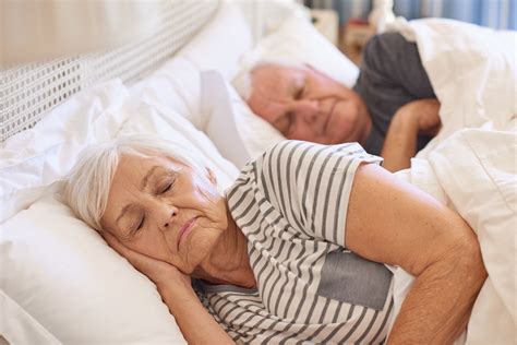 Sleeping elderly couple