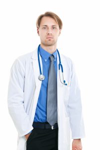 portrait of a HGH doctor isolated against a white background  200x300