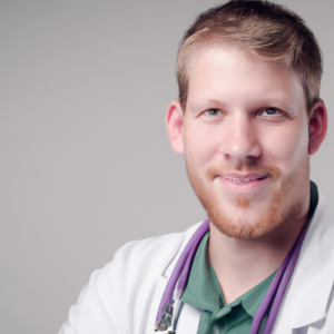 a professional and visually appealing image of a young happy smiling caucasian doctor with white teeth