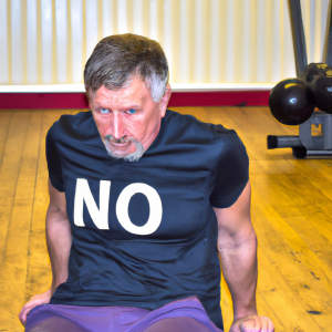 a professional appealing image of a caucasian man or woman exercising in a gym 497 300x300