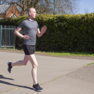 a professional appealing image of a caucasian man or woman jogging on a sunny day 7 300x300