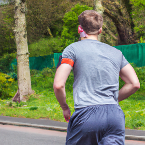 a professional appealing good looking and atheletic image of a caucasian man exercising or playing sports outside on a sunny day 489 300x300